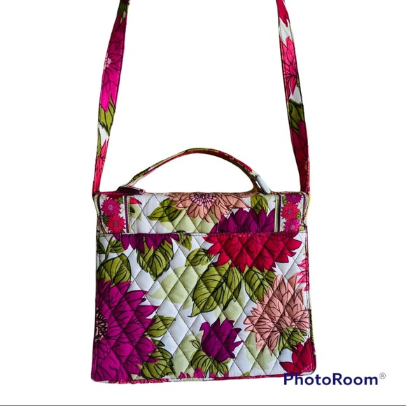 Vera Bradley Julia Hello Dahlia Floral Women’s Quilted Handbag Purse - Picture 3 of 12
